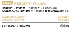 Evolite Nutrition Tyrosine 100 Vcaps