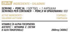 Evolite Nutrition Vitamin E 400IU 100 softgels