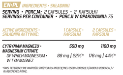 Evolite Magnesium Citrate 550 mg 150 Vcaps