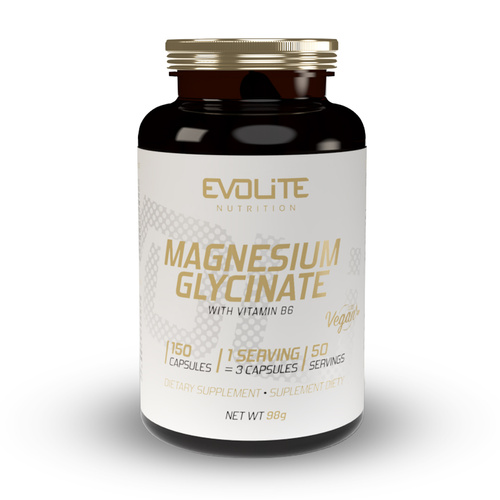 Evolite Nutrition Magnesium Glycinate 555mg + B6 150 Vcaps