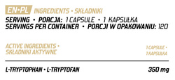 Evolite Nutrition L-Tryptophan 350 mg 120 Vcaps