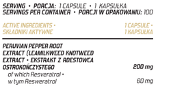 Evolite Nutrition Resveratrol 100 Vcaps