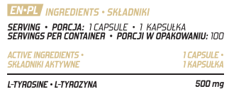 Evolite Nutrition Tyrosine 100 Vcaps