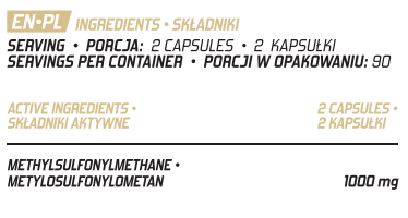 Evolite Nutrition MSM 500 mg 180 Vcaps