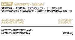 Evolite Nutrition MSM 500 mg 180 Vcaps